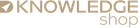 Knowledge Shop logo in gold